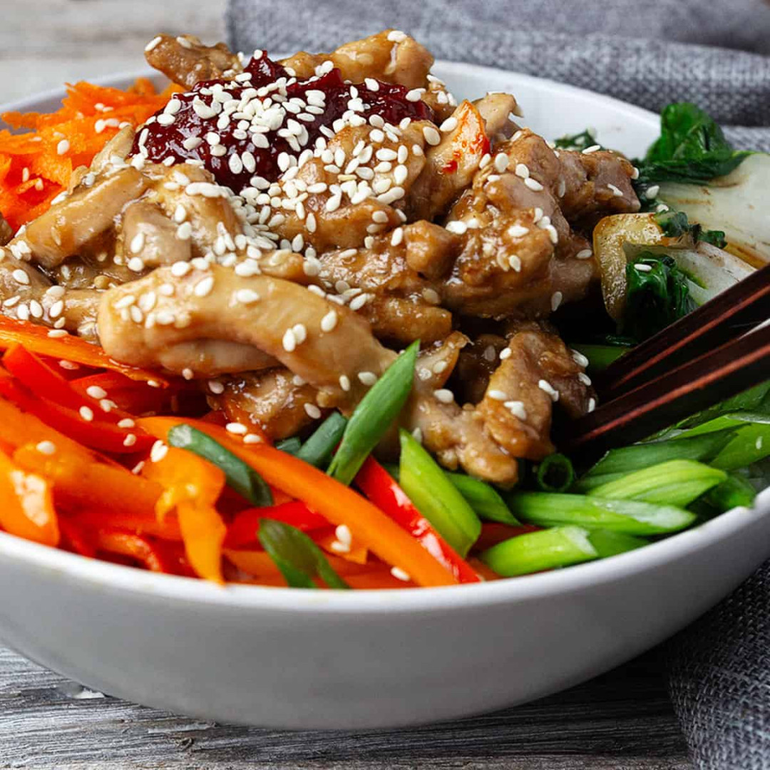 Fast and Easy Chicken Bibimbap Fast and Easy Chicken Bibimbap